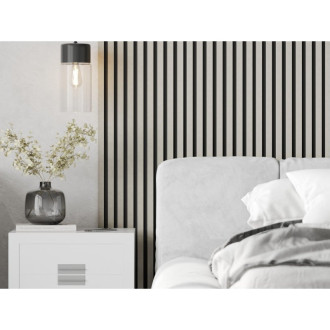 Nástěnné lamely Mexen Lam-B 275 x 31,5 cm, 4mm HDF deska, šedý len - S100-275317-2812-068