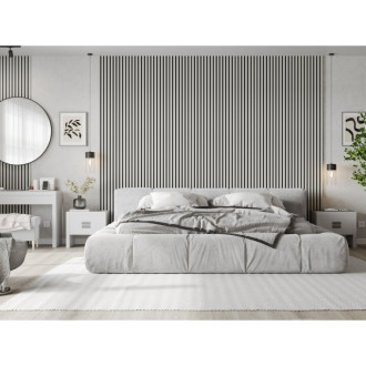 Akustické stěnové lamely Mexen Lam-F 275 x 31,5 cm, plsť 6 mm, matně bílá - S105-275317-2812-051