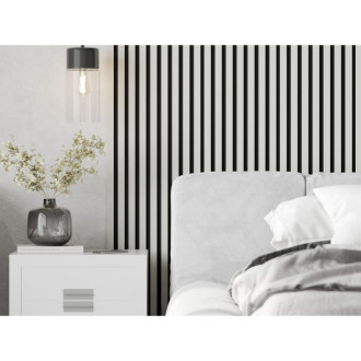 Akustické stěnové lamely Mexen Lam-F 275 x 31,5 cm, plsť 6 mm, matně bílá - S105-275317-2812-051