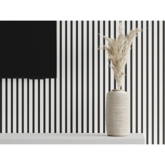 Akustické stěnové lamely Mexen Lam-F 275 x 31,5 cm, plsť 6 mm, lesklá bílá - S105-275317-2812-054