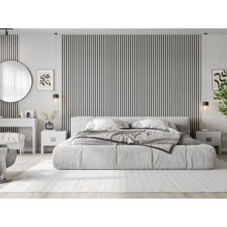 Akustické stěnové lamely Mexen Lam-F 275 x 31,5 cm, plsť 6 mm, lesklá bílá - S105-275317-2812-054