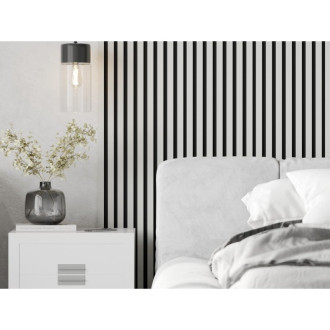 Akustické stěnové lamely Mexen Lam-F 275 x 31,5 cm, plsť 6 mm, lesklá bílá - S105-275317-2812-054