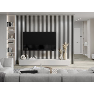 Akustické stěnové lamely Mexen Lam-F 275 x 31,5 cm, plsť 6 mm, stříbrná - S105-275317-2812-056