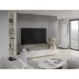 Akustické stěnové lamely Mexen Lam-F 275 x 31,5 cm, plsť 6 mm, stříbrná - S105-275317-2812-056