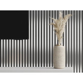 Akustické stěnové lamely Mexen Lam-F 275 x 31,5 cm, plsť 6 mm, stříbrná - S105-275317-2812-056