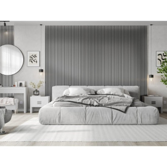 Akustické stěnové lamely Mexen Lam-F 275 x 31,5 cm, plsť 6 mm, stříbrná - S105-275317-2812-056