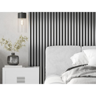 Akustické stěnové lamely Mexen Lam-F 275 x 31,5 cm, plsť 6 mm, stříbrná - S105-275317-2812-056