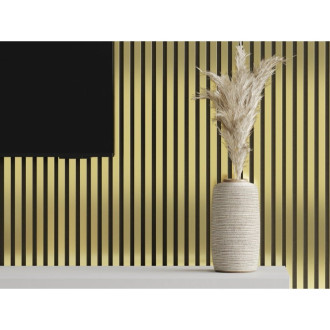 Akustické stěnové lamely Mexen Lam-F 275 x 31,5 cm, plsť 6 mm, zlatá - S105-275317-2812-057