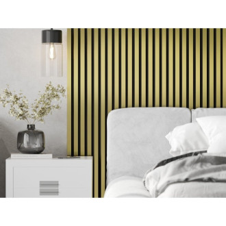 Akustické stěnové lamely Mexen Lam-F 275 x 31,5 cm, plsť 6 mm, zlatá - S105-275317-2812-057