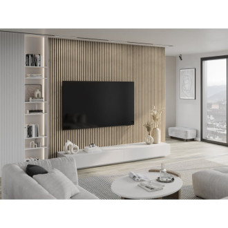 Akustické nástěnné lamely Mexen Lam-F 275 x 31,5 cm, 6mm plsť, perleťový dub - S105-275317-2812-058