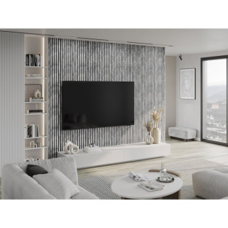 Akustické stěnové lamely Mexen Lam-F 275 x 31,5 cm, plsť 6 mm, bělený dub - S105-275317-2812-064