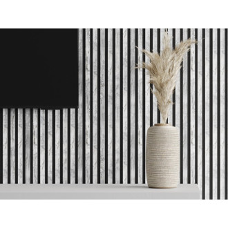 Akustické stěnové lamely Mexen Lam-F 275 x 31,5 cm, plsť 6 mm, bělený dub - S105-275317-2812-064