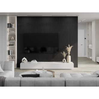 Akustické nástěnné lamely Mexen Lam-F 275 x 31,5 cm, plsť 6 mm, černé lenové - S105-275317-2812-069