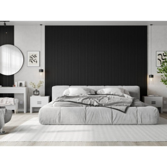 Akustické nástěnné lamely Mexen Lam-F 275 x 31,5 cm, plsť 6 mm, černé lenové - S105-275317-2812-069