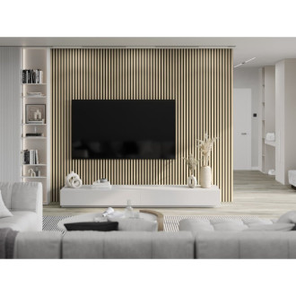 Vzorek stěnových lamel Mexen Lam-B 275 x 30 cm, 4mm HDF deska, technická dýha, Pískový dub - S100-001-S