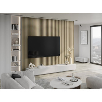 Vzorek stěnových lamel Mexen Lam-B 275 x 30 cm, 4mm HDF deska, technická dýha, Pískový dub - S100-001-S