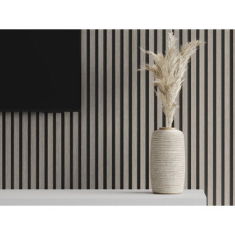 Vzorek nástěnné lamely Mexen Lam-B 275 x 30 cm, 4mm HDF deska, technická dýha, stříbrný dub - S100-007-S