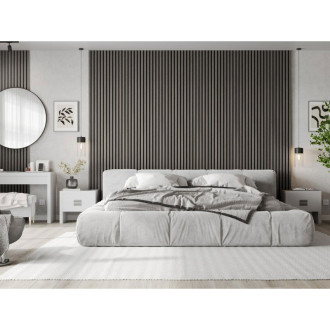 Vzorek nástěnné lamely Mexen Lam-B 275 x 30 cm, 4mm HDF deska, technická dýha, stříbrný dub - S100-007-S