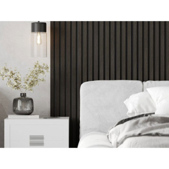 Vzorek nástěnné lamely Mexen Lam-B 275 x 30 cm, 4mm HDF deska, technická dýha, ořech stříbrný - S100-009-S