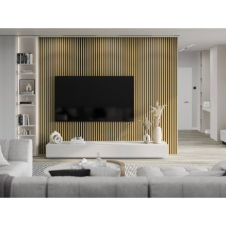 Vzorek stěnových lamel Mexen Lam-B 275 x 30 cm, 4mm HDF deska, technická dýha, přírodní bambus - S100-011-S