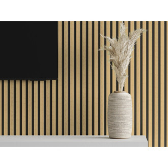 Vzorek stěnových lamel Mexen Lam-B 275 x 30 cm, 4mm HDF deska, technická dýha, přírodní bambus - S100-011-S