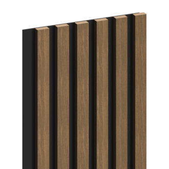 Vzorek nástěnné lamely Mexen Lam-B 275 x 30 cm, 4mm HDF deska, technická dýha, přírodní ořech - S100-016-S