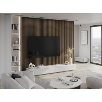 Vzorek nástěnné lamely Mexen Lam-B 275 x 30 cm, 4mm HDF deska, technická dýha, ořech Cocoa - S100-018-S