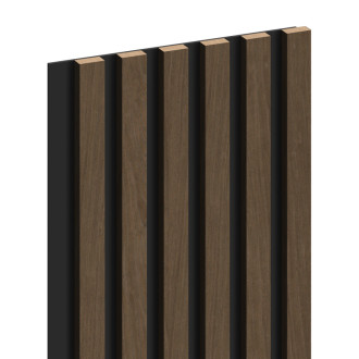 Vzorek nástěnné lamely Mexen Lam-B 275 x 30 cm, 4mm HDF deska, technická dýha, ořech Espresso - S100-019-S