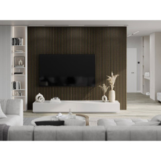 Vzorek stěnových lamel Mexen Lam-B 275 x 30 cm, 4mm HDF deska, technická dýha, Royal Ebony - S100-020-S