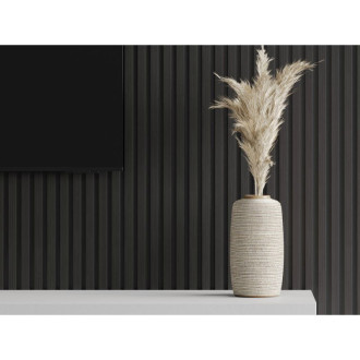 Vzorek nástěnné lamely Mexen Lam-B 275 x 30 cm, 4mm HDF deska, technická dýha, černý eben - S100-023-S