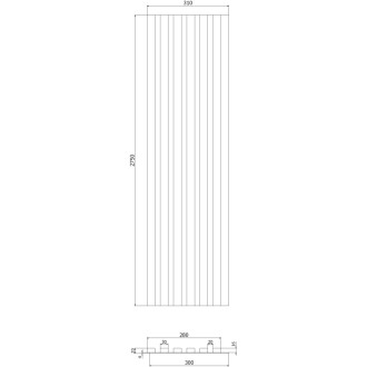 Vzorek nástěnné lamely Mexen Lam-B 275 x 30 cm, 4mm HDF deska, technická dýha, černý eben - S100-023-S