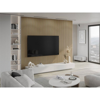 Vzorek akustické stěnové lamely Mexen Lam-F 275 x 30 cm, 8mm plsť, technická dýha, Zlatý dub - S105-003-S