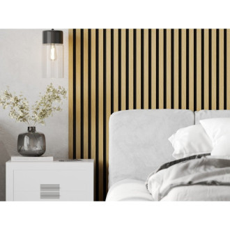 Vzorek akustické stěnové lamely Mexen Lam-F 275 x 30 cm, 8mm plsť, technická dýha, Zlatý dub - S105-003-S