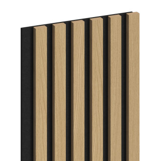 Vzorek akustické stěnové lamely Mexen Lam-F 275 x 30 cm, 8mm plsť, technická dýha, Zlatý dub - S105-003-S