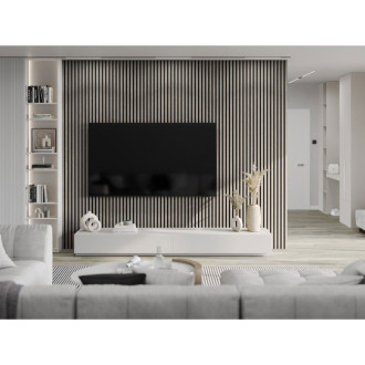 Vzorek akustické stěnové lamely Mexen Lam-F 275 x 30 cm, 8mm plsť, technická dýha, jasanový dub - S105-005-S