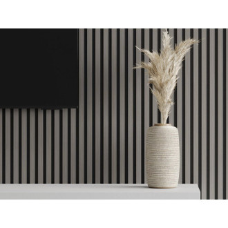 Vzorek akustické stěnové lamely Mexen Lam-F 275 x 30 cm, 8mm plsť, technická dýha, ocelový dub - S105-006-S