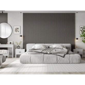 Vzorek akustické stěnové lamely Mexen Lam-F 275 x 30 cm, 8mm plsť, technická dýha, ocelový dub - S105-006-S