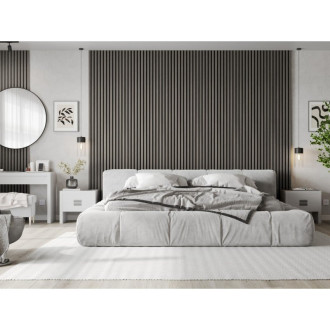 Vzorek akustické stěnové lamely Mexen Lam-F 275 x 30 cm, 8mm plsť, technická dýha, stříbrný dub - S105-007-S