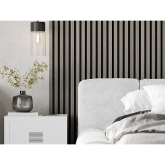 Vzorek akustické stěnové lamely Mexen Lam-F 275 x 30 cm, 8mm plsť, technická dýha, stříbrný dub - S105-007-S