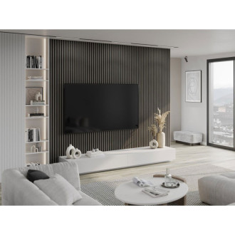 Vzorek akustické stěnové lamely Mexen Lam-F 275 x 30 cm, 8mm plsť, technická dýha, dub Onyx - S105-010-S