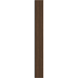Vzorek akustické stěnové lamely Mexen Lam-F 275 x 30 cm, 8mm plsť, technická dýha, rubínově mahagonová - S105-013-S