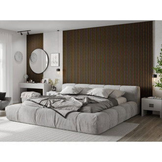 Vzorek akustické stěnové lamely Mexen Lam-F 275 x 30 cm, 8mm plsť, technická dýha, přírodní ořech - S105-016-S