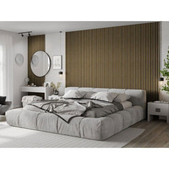 Vzorek akustické stěnové lamely Mexen Lam-F 275 x 30 cm, 8mm plsť, technická dýha, světlý ořech - S105-017-S