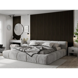 Vzorek akustické stěnové lamely Mexen Lam-F 275 x 30 cm, 8mm plsť, technická dýha, Royal Ebony - S105-020-S