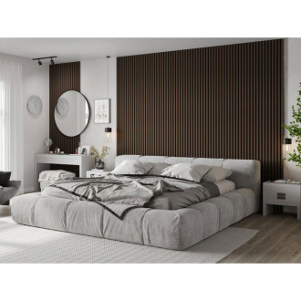 Vzorek akustické stěnové lamely Mexen Lam-F 275 x 30 cm, 8mm plsť, technická dýha, ořech palisandr - S105-021-S