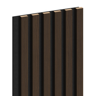 Vzorek akustické stěnové lamely Mexen Lam-F 275 x 30 cm, 8mm plsť, technická dýha, ořech palisandr - S105-021-S