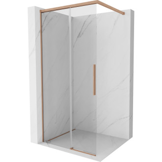 Sprchová zástěna Mexen Rox Walk-in 95 x 200 cm, 8 mm průhledná, kartáčovaná měď - 8C2-095-003-65-00