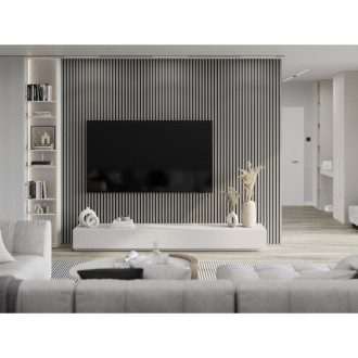 Vzorek nástěnné lamely Mexen Lam-B 275 x 31,5 cm, 4mm HDF deska, matně šedá - S100-052-S