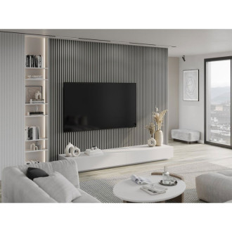 Vzorek nástěnné lamely Mexen Lam-B 275 x 31,5 cm, 4mm HDF deska, matně šedá - S100-052-S