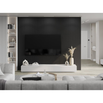 Vzorek nástěnné lamely Mexen Lam-B 275 x 31,5 cm, 4mm HDF deska, matná černá - S100-053-S